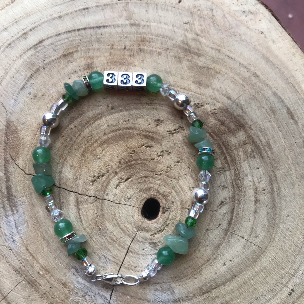 Angel number SS aventurine bracelet